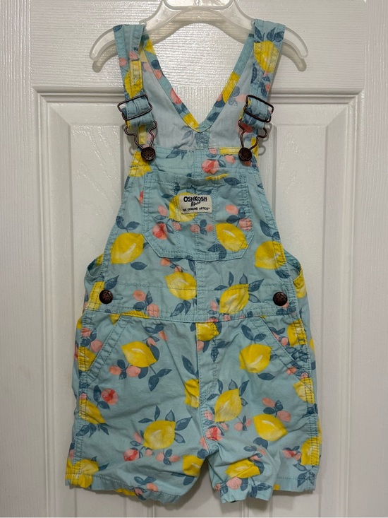OshKosh B'gosh Other - OshKosh B'gosh Toddler Lemon Print Shortalls Blue 4T
